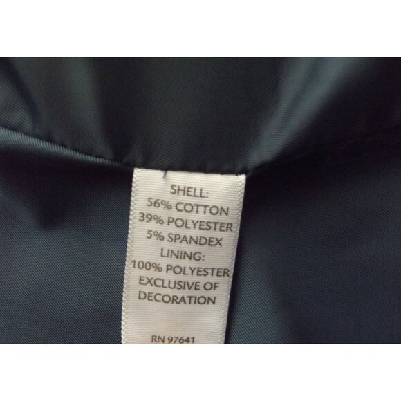 J.Jill Jacket Womens Size Small Teal Blazer formal Cropped Stretch Cotton Satin - Picture 11 of 11
